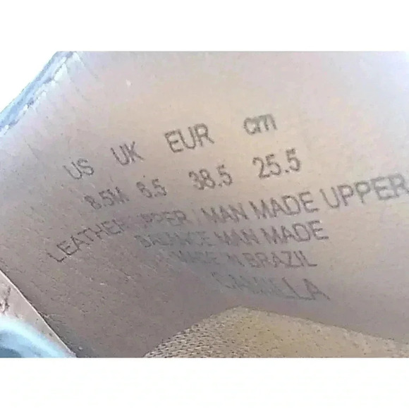 Sam Edelman CAMILLA Black Leather Wedge Sling Heel Platform Sandals Size 8.5M - Picture 4 of 9